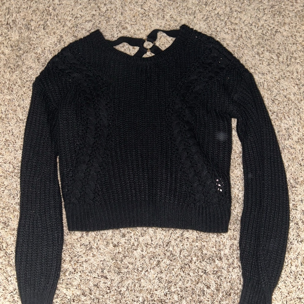 No Boundaries Black Crew Neck Sweater